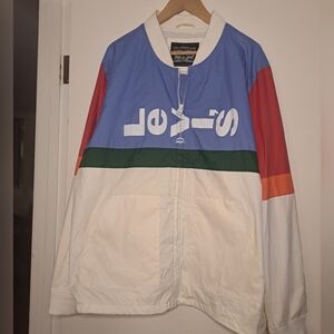Mens Levi's Lightweight Retro Varsity Bomber Windbreaker Jacket Size large